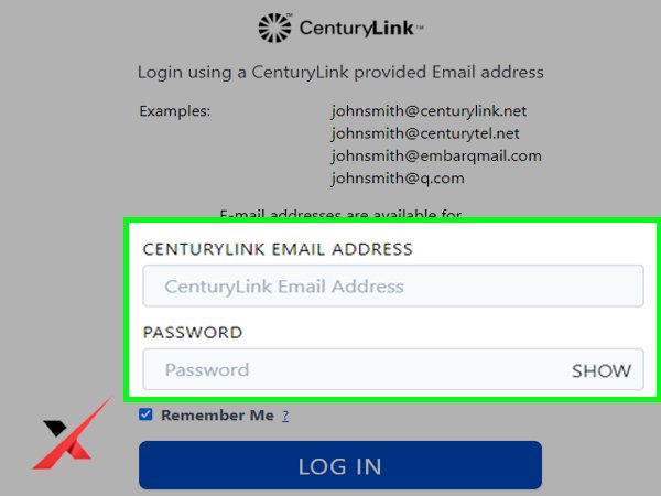 CenturyLink email address and password