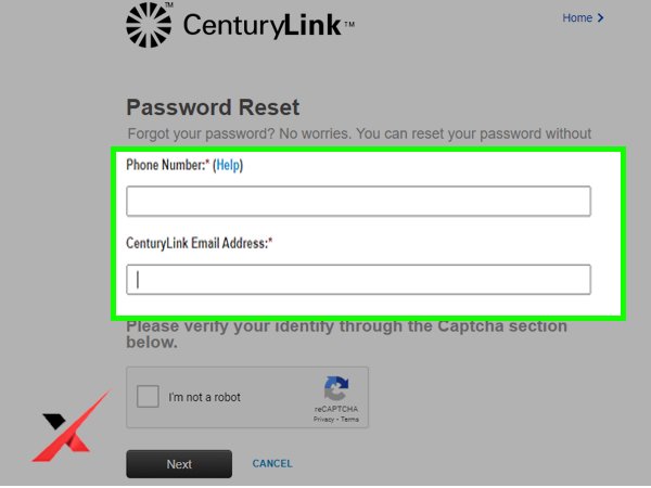 centurylink password reset