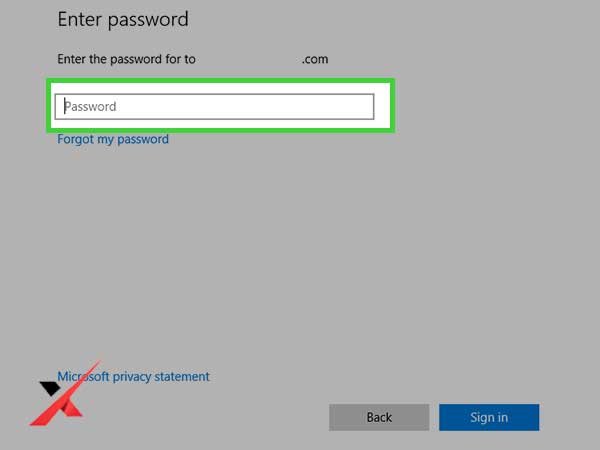 Enter your Hotmail account ‘Password’ and click on the ‘Sign in’ button to access your Hotmail account on the Windows Mail App.