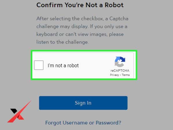 Click on I’m not a robot 
