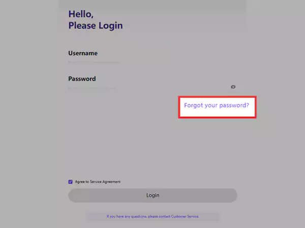 Click “Forgot your password”